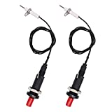 Encendedores de botón Metro Star Juego de encendido por chispa piezoeléctrica de cocina con cable de resistencia de 200 grados Lente de 1 metro Juego de 2